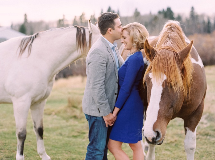 Calgary Wedding Photographers | Priddis Engagement Session | Justine Milton Photography | horses