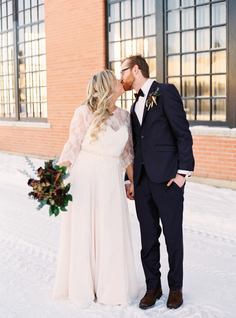 Calgary Wedding Photographers | New years Eve Wedding | Heritage Park guns Dairy Barn Wedding | Blush and Rose Gold | Winter Wedding