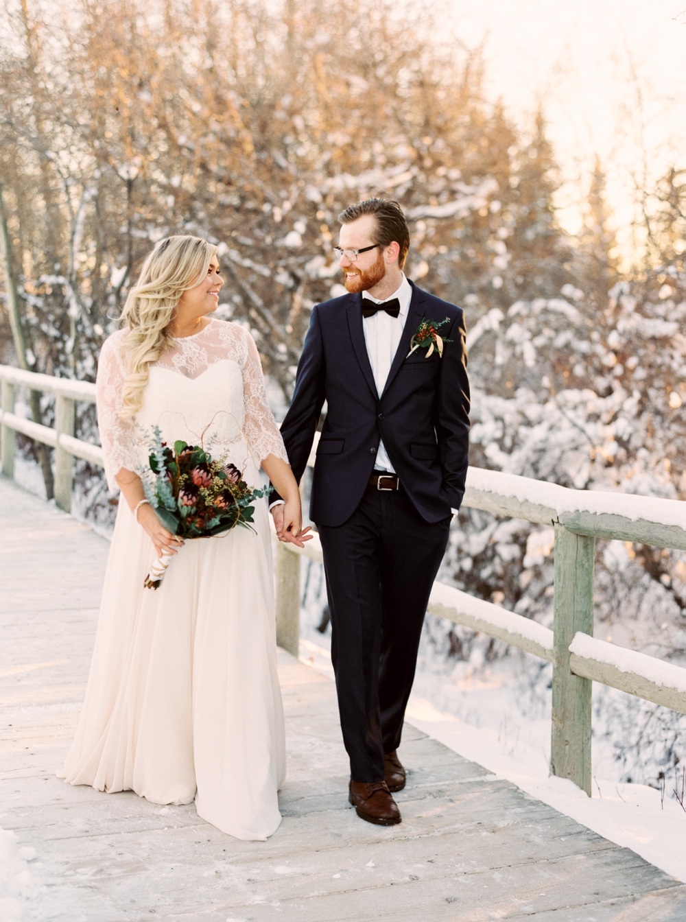 Calgary Wedding Photographers | New years Eve Wedding | Heritage Park guns Dairy Barn Wedding | Blush and Rose Gold | Winter Wedding
