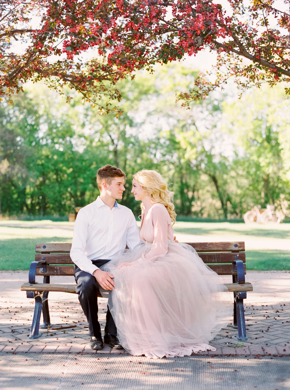 Calgary Wedding Photographers | Cherry Blossoms Wedding | Blush Wedding Dress | Bridal Editorial