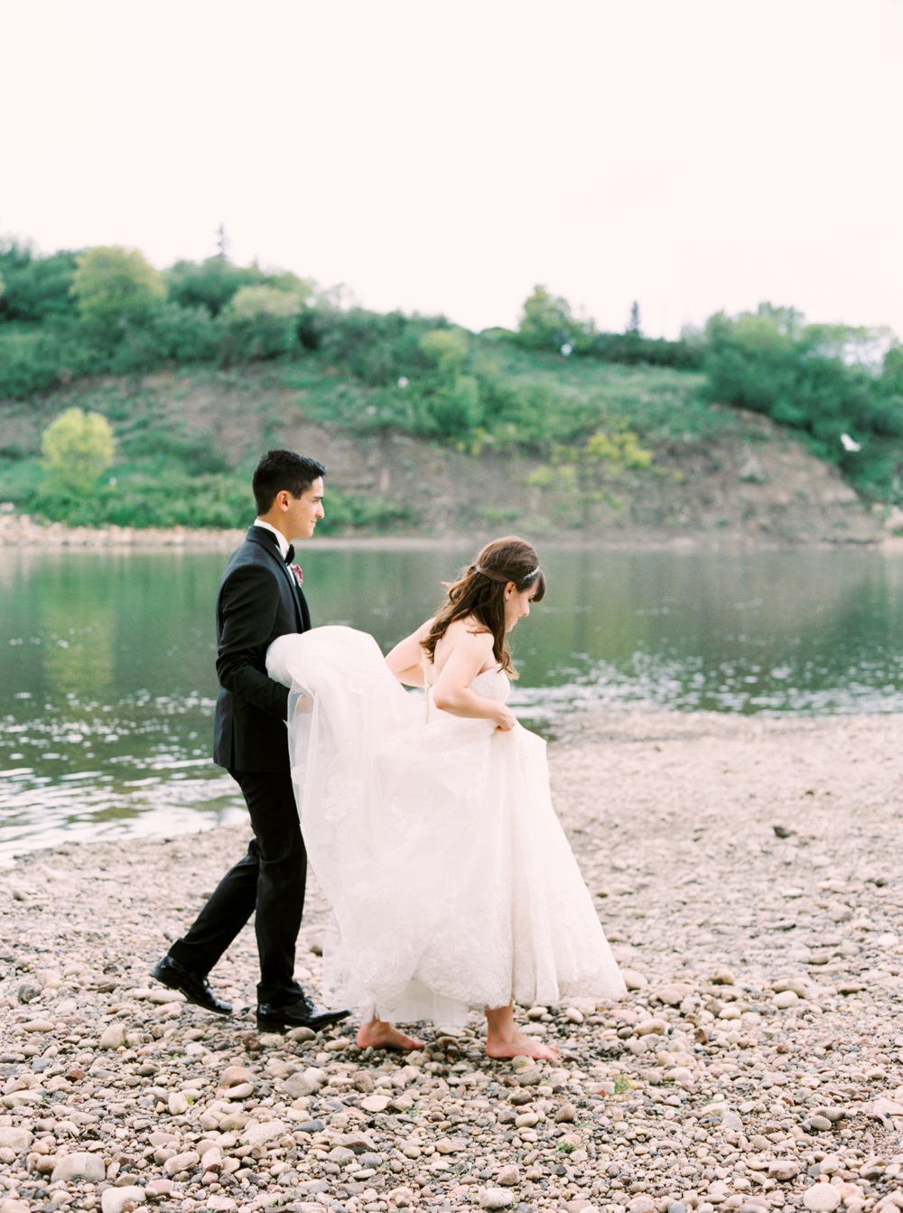 Calgary Wedding Photographer | Downtown Edmonton Wedding | Chateau Lacombe Wedding Photography | Edmonton Riverbank Wedding