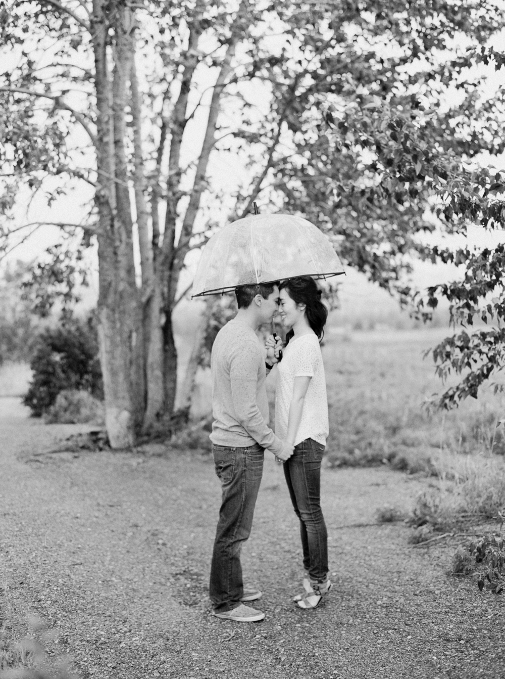 Calgary Wedding Photographers | Nose Hill Park Engagement Session | Rainy Engagement Photos | Engagement Photography