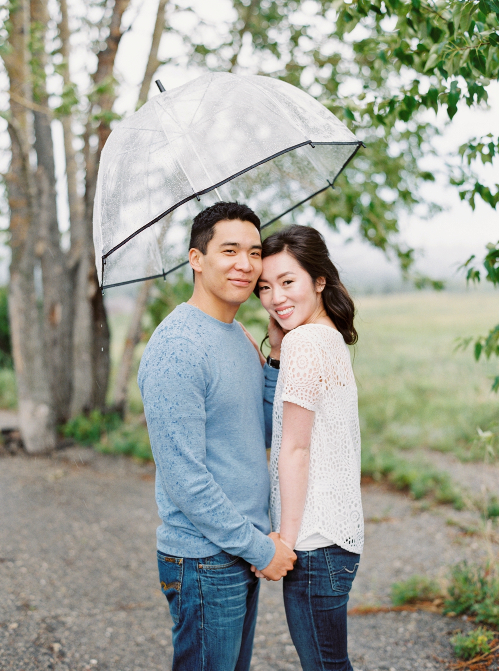 Calgary Wedding Photographers | Nose Hill Park Engagement Session | Rainy Engagement Photos | Engagement Photography