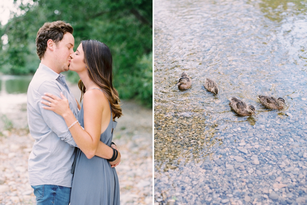 Calgary Wedding Photographers | Downtown Calgary Engagement Session | Mission River Session | Ducks Engagement Photography