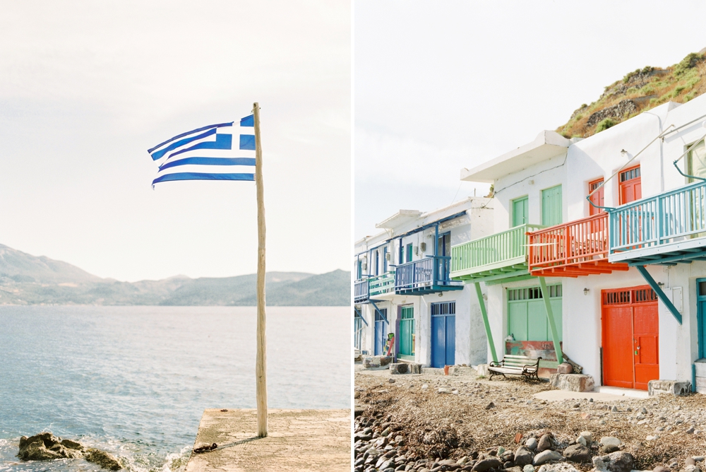 Greece Milos Boat Houses | greece destination wedding photographers | travel photography colored houses