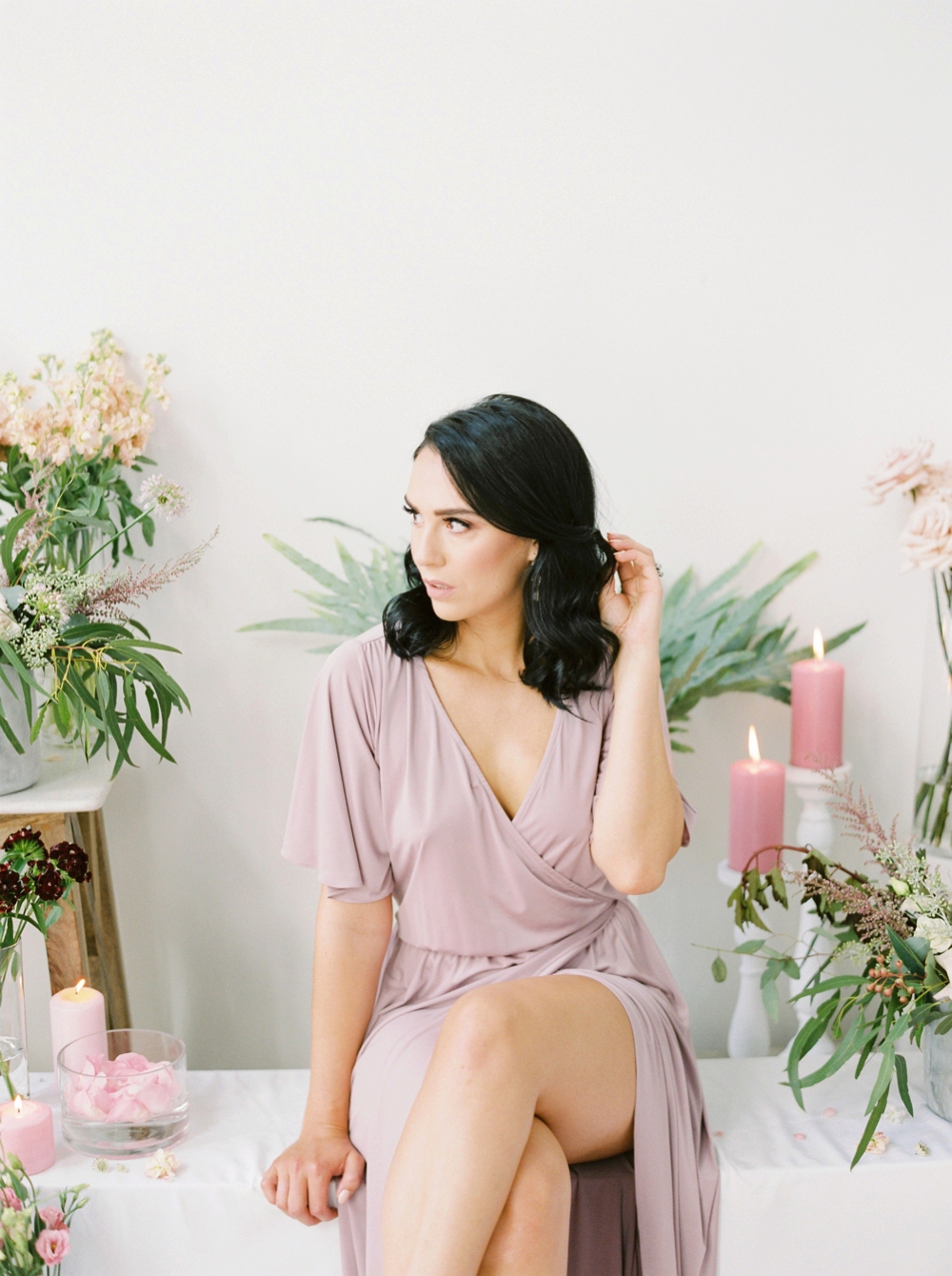 Fall For Florals Blush and Raven Editorial | Calgary wedding photographers | Justine Milton fine art film photography