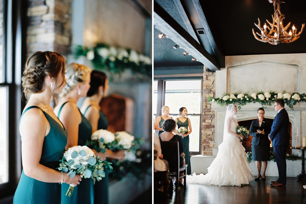 Calgary wedding photographers | The lake house wedding | Fireplace wedding ceremony | Justine Milton Photography