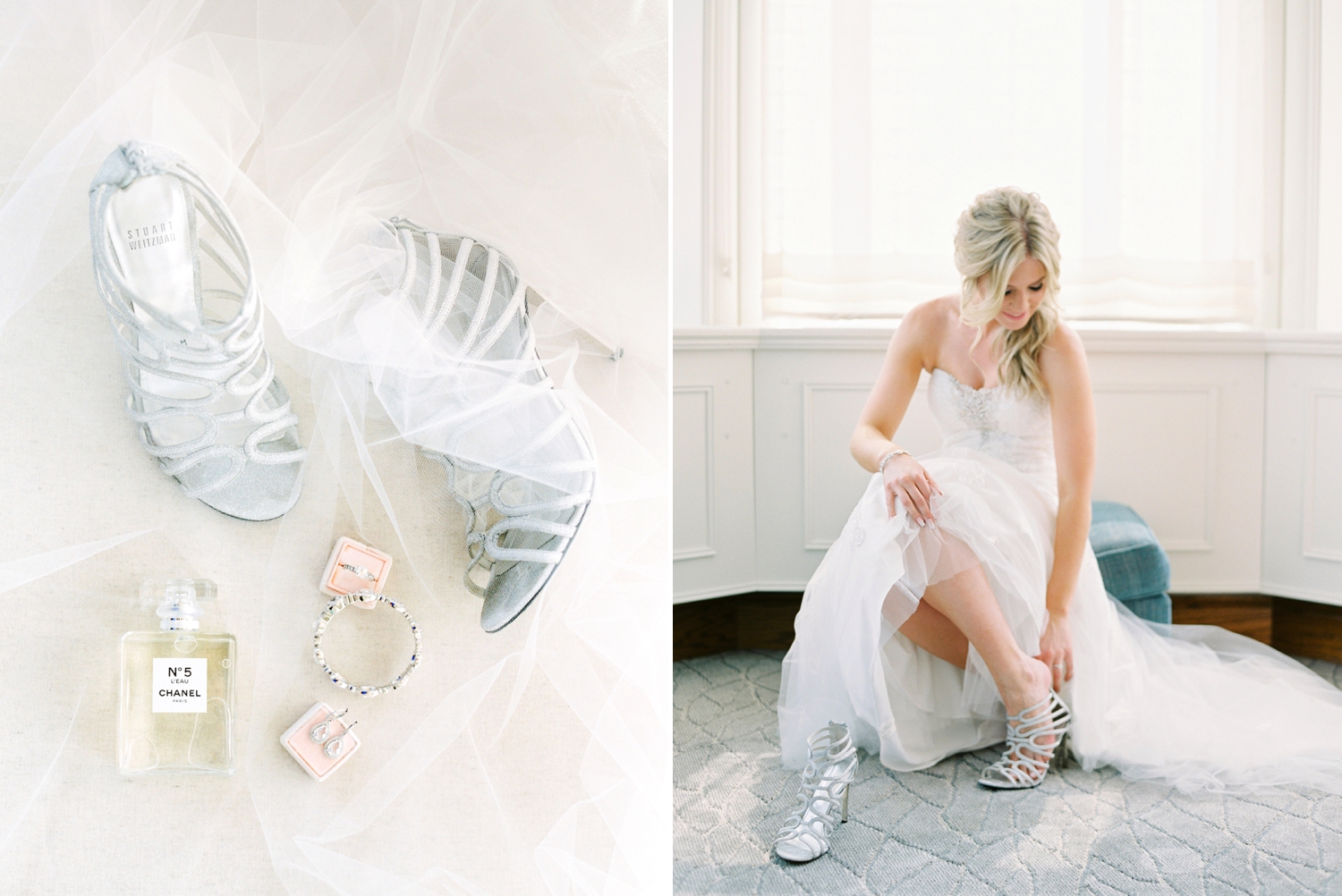 Fairmont Banff Springs Hotel wedding photographers | Justine Milton Fine Art Film Photography | Bride getting ready shoes