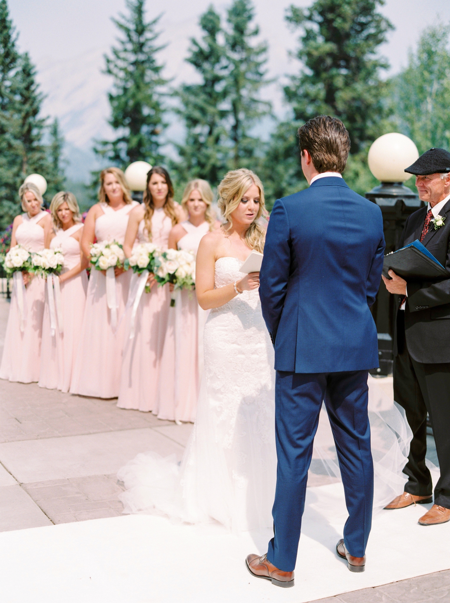 Fairmont Banff Springs Hotel wedding photographers | Justine Milton Fine Art Film Photography | Wedding Ceremony