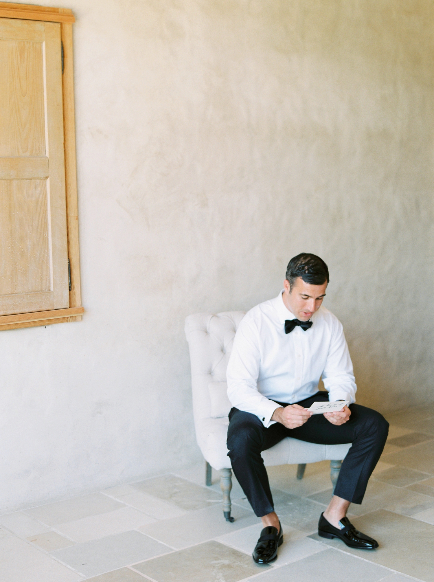 Sunstone Winery and Villa | California Wedding Photographers | Santa Barbara Wedding Photography | Santa Ynez Wedding | Justine Milton Photographer | Fine Art Film | Groom Getting Ready