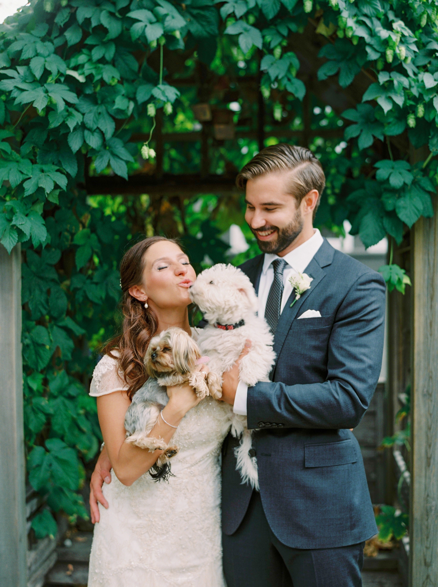 Calgary wedding photographers | fine art film | Justine Milton Photography | wedding inspiration | wedding dress | bride and groom portraits | dog