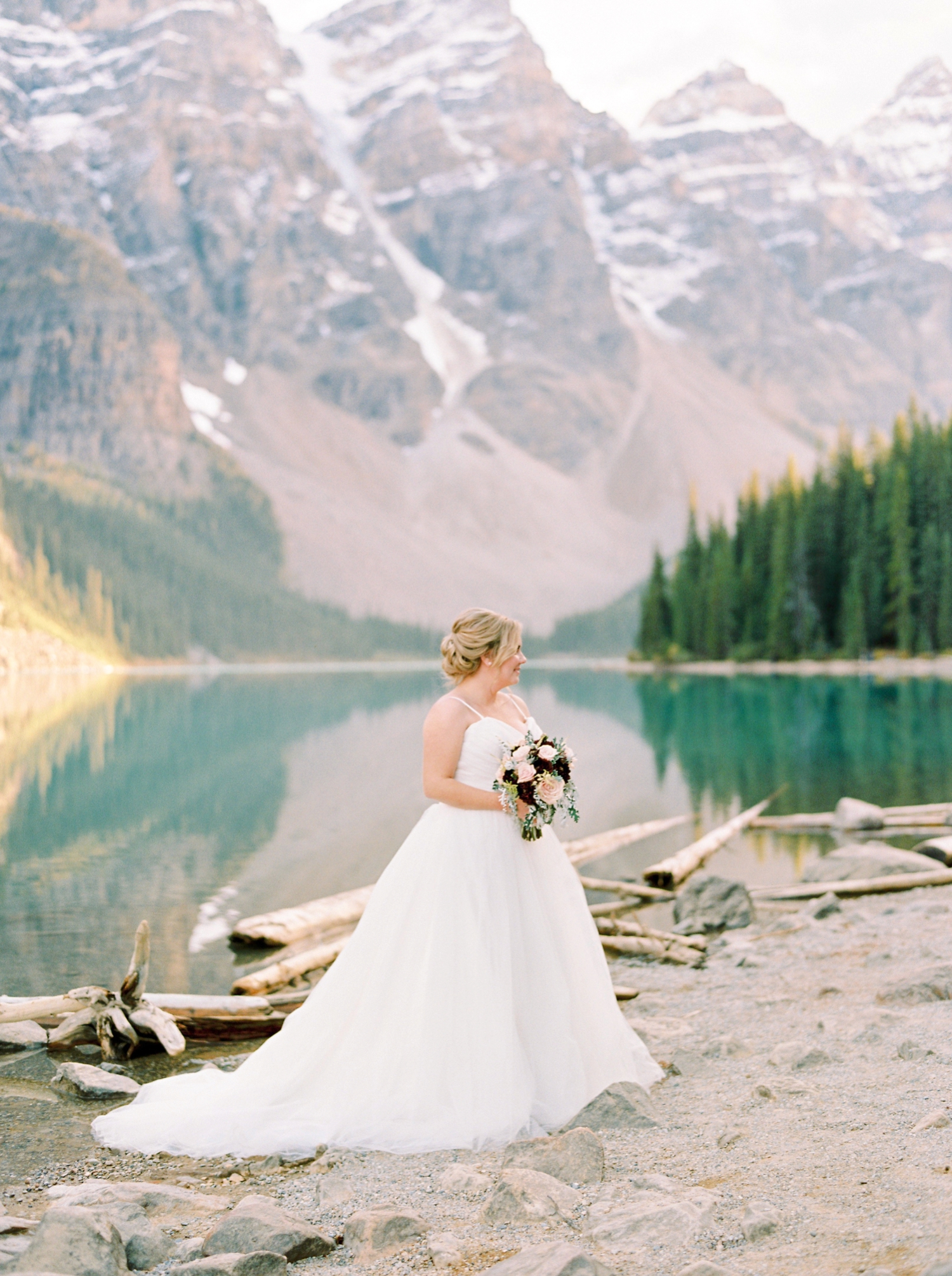 Calgary wedding photographers | banff wedding photographers | fine art film | Justine Milton Photography | wedding vows | elopement photographers | bride portraits | moraine lake