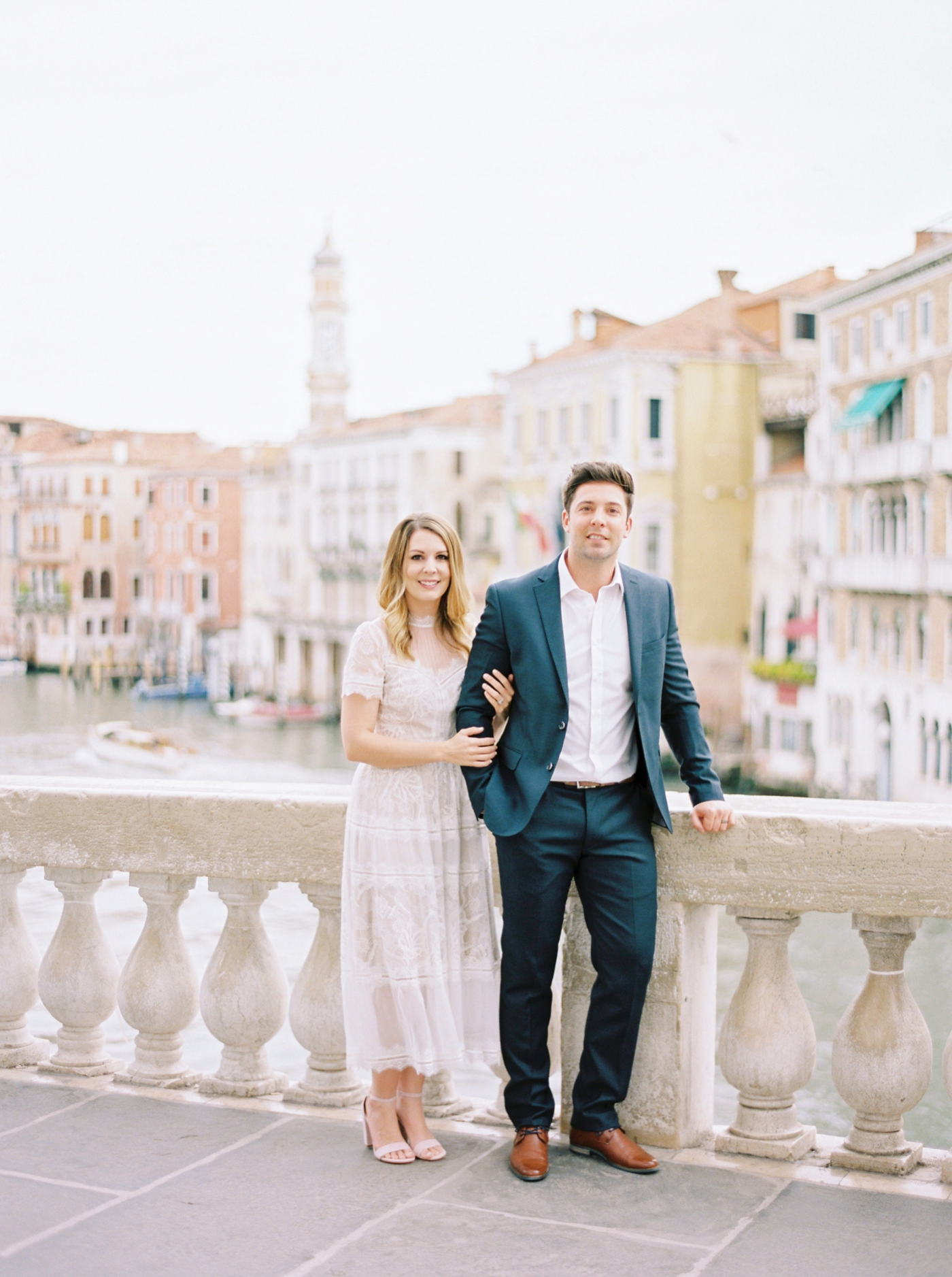 Venice couples anniversary session | pre wedding photos around the venice canals | fine art film photographer Justine Milton