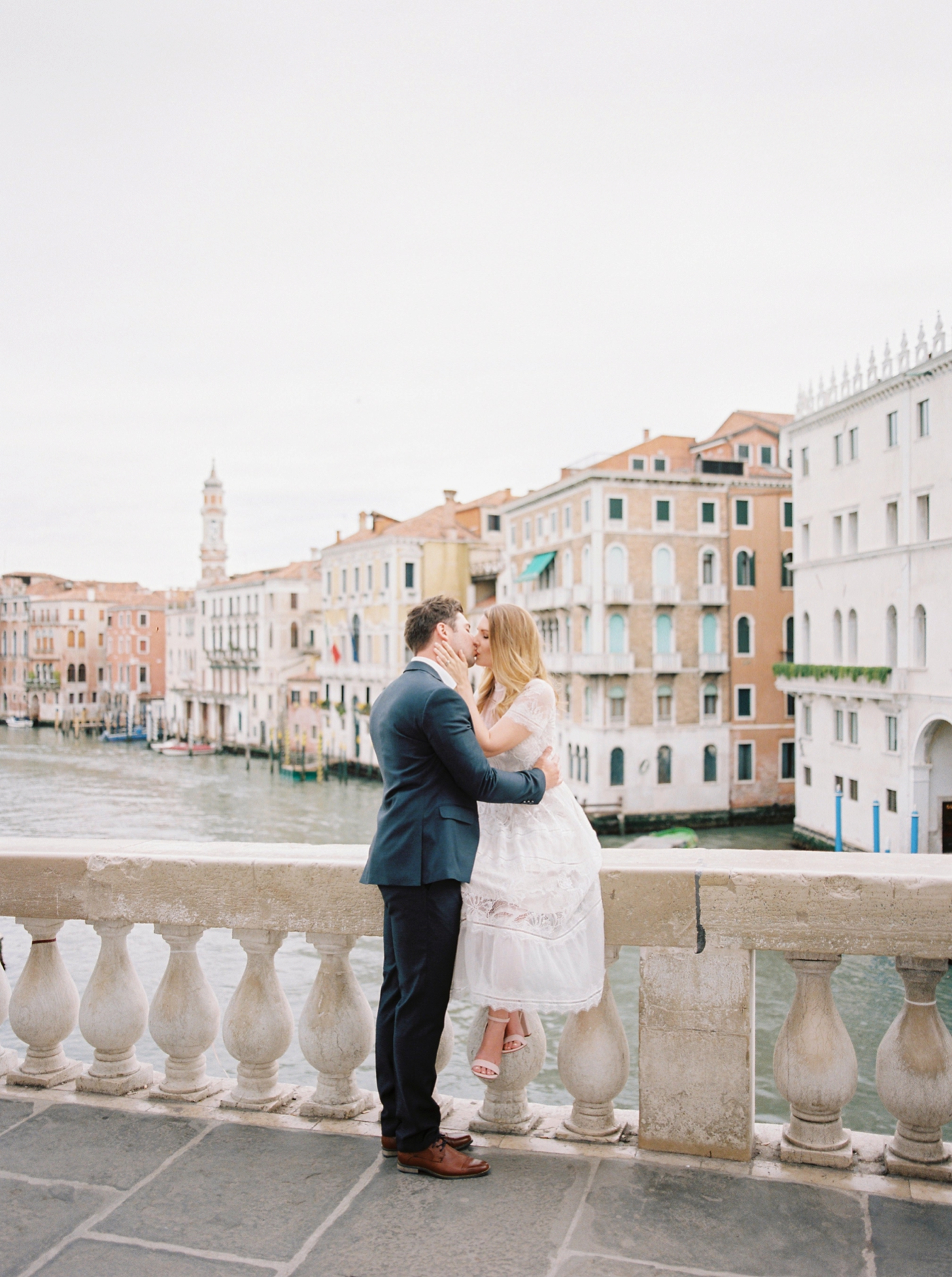 Venice couples anniversary session | pre wedding photos around the venice canals | fine art film photographer Justine Milton