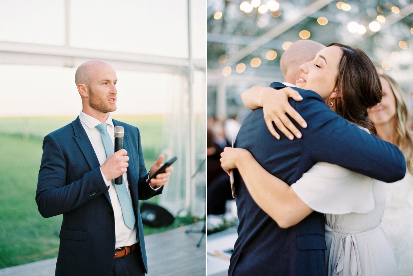 Calgary wedding photographers | The Gathered Farm Wedding | Justine milton fine art film photographer | wedding reception speaches candids