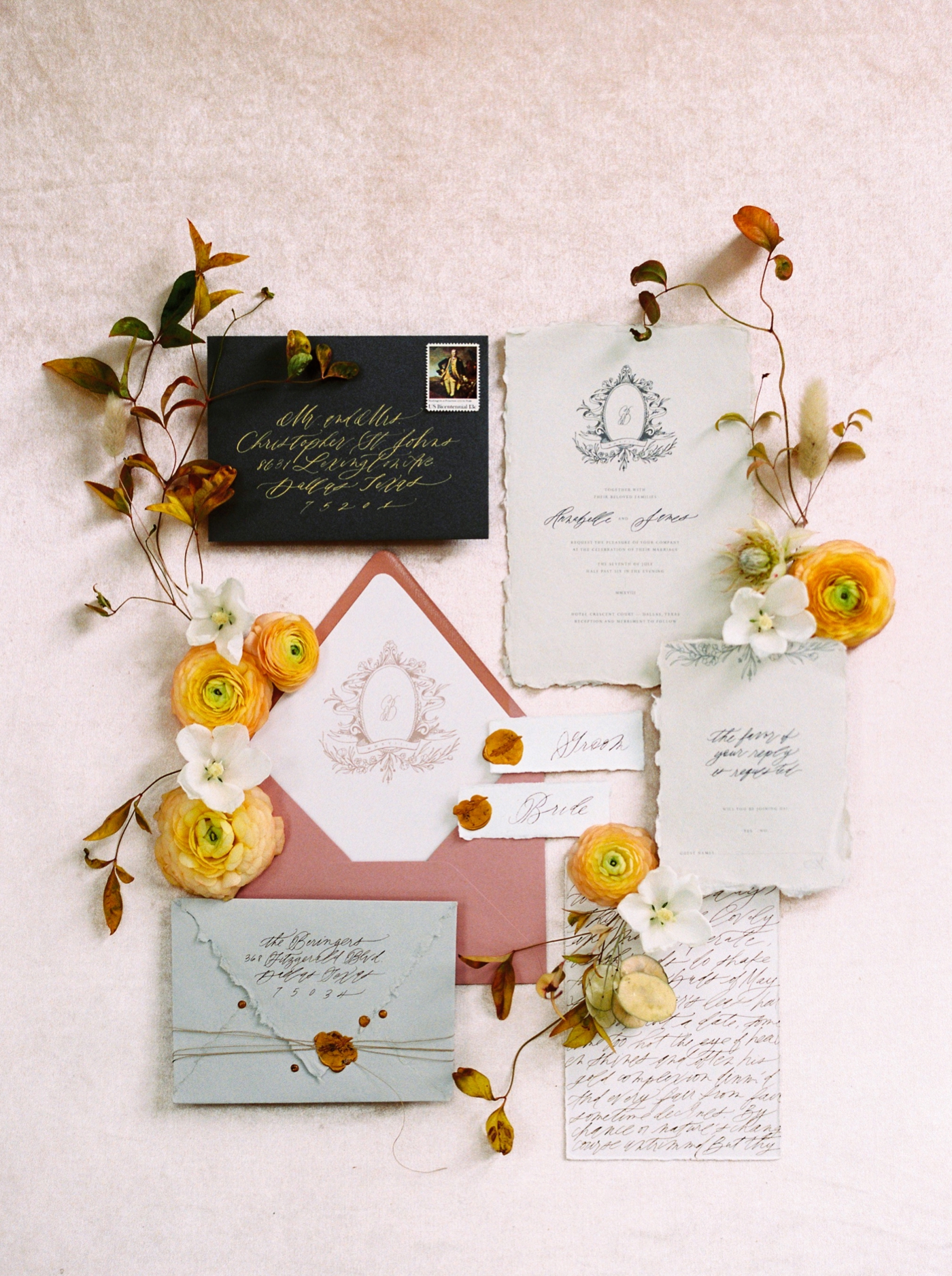 Dallas wedding photographers | wedding photography 1 on 1 workshop | fall wedding inspiration invitations stationery calligraphy | Justine milton film photographer