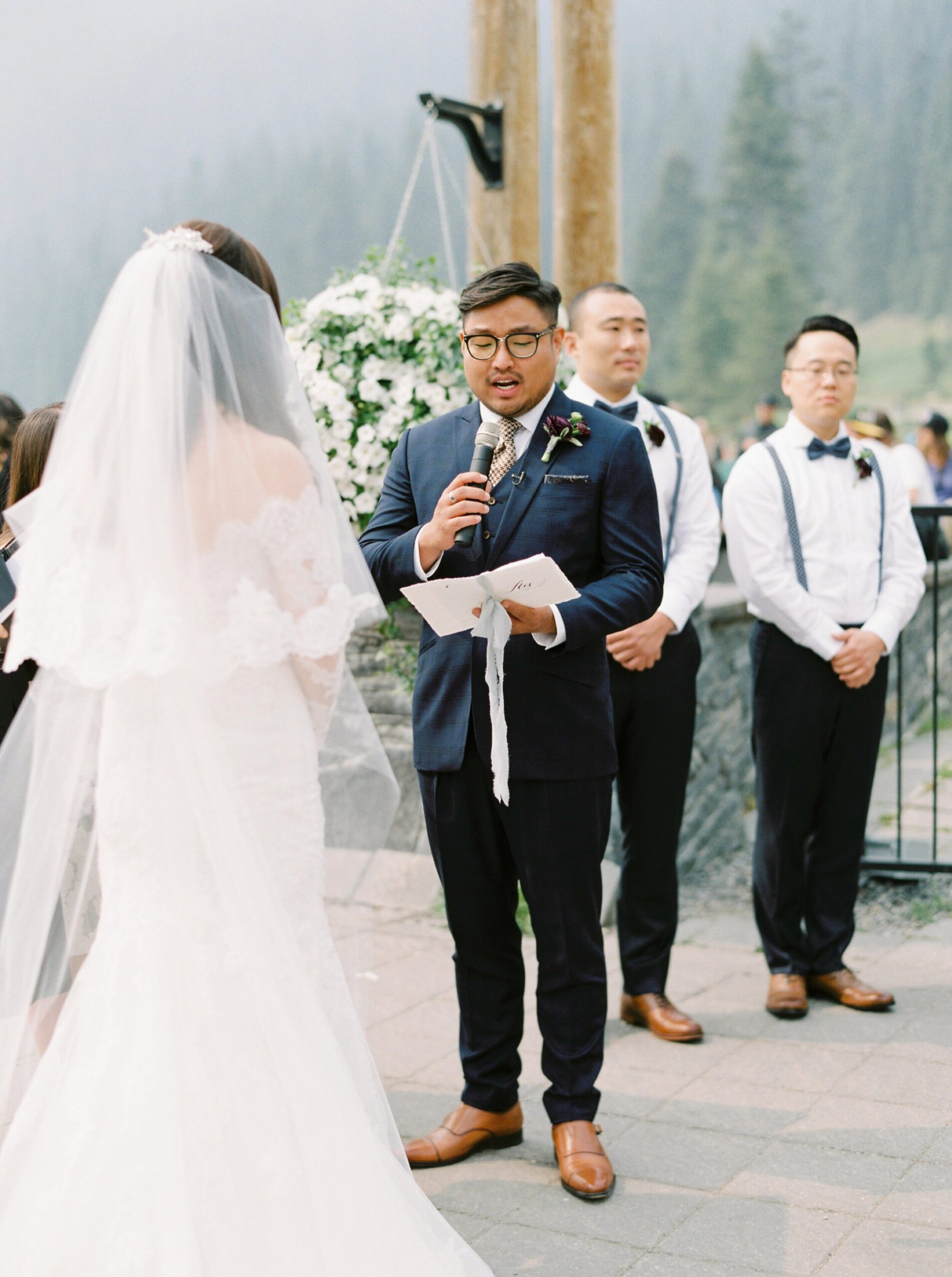  Lake Louise wedding photographers | Justine milton photography | fine art film destination wedding photographer | wedding ceremony 
