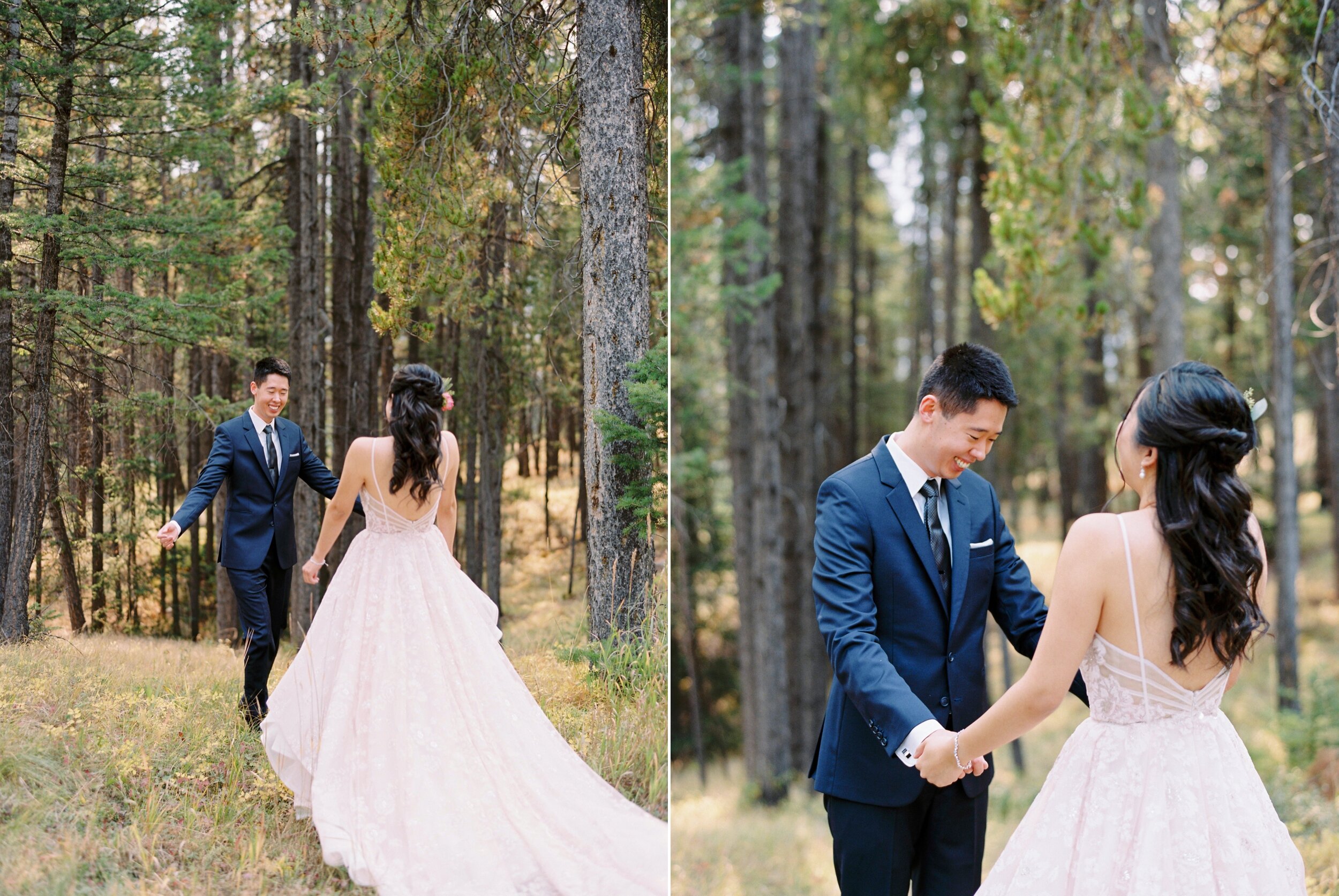  Banff wedding photographer | intimate wedding elopement | first look | Justine milton photography 