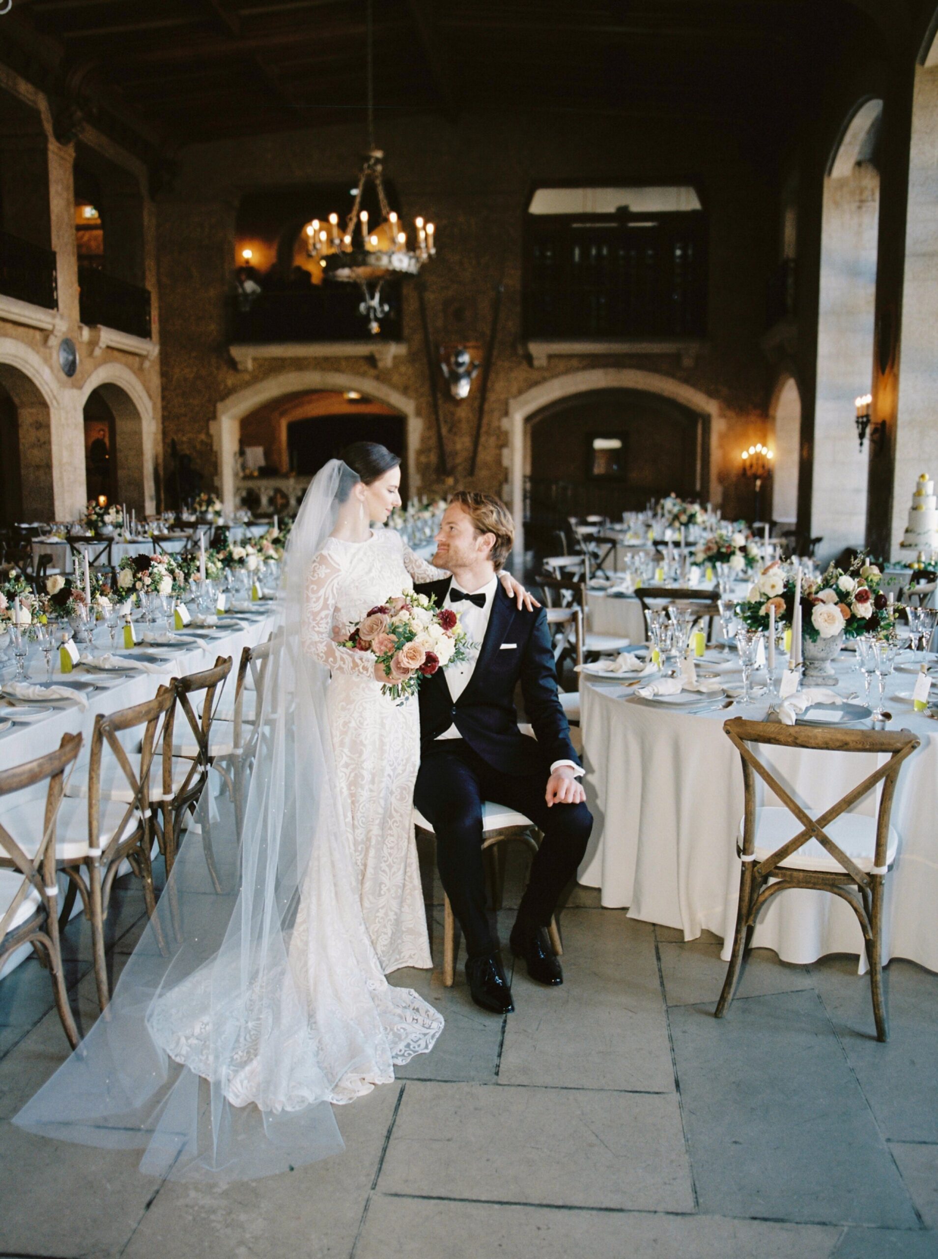  Banff Springs Wedding Photographer | Justine Milton fine art film wedding photography | bride and groom portrait wedding reception 