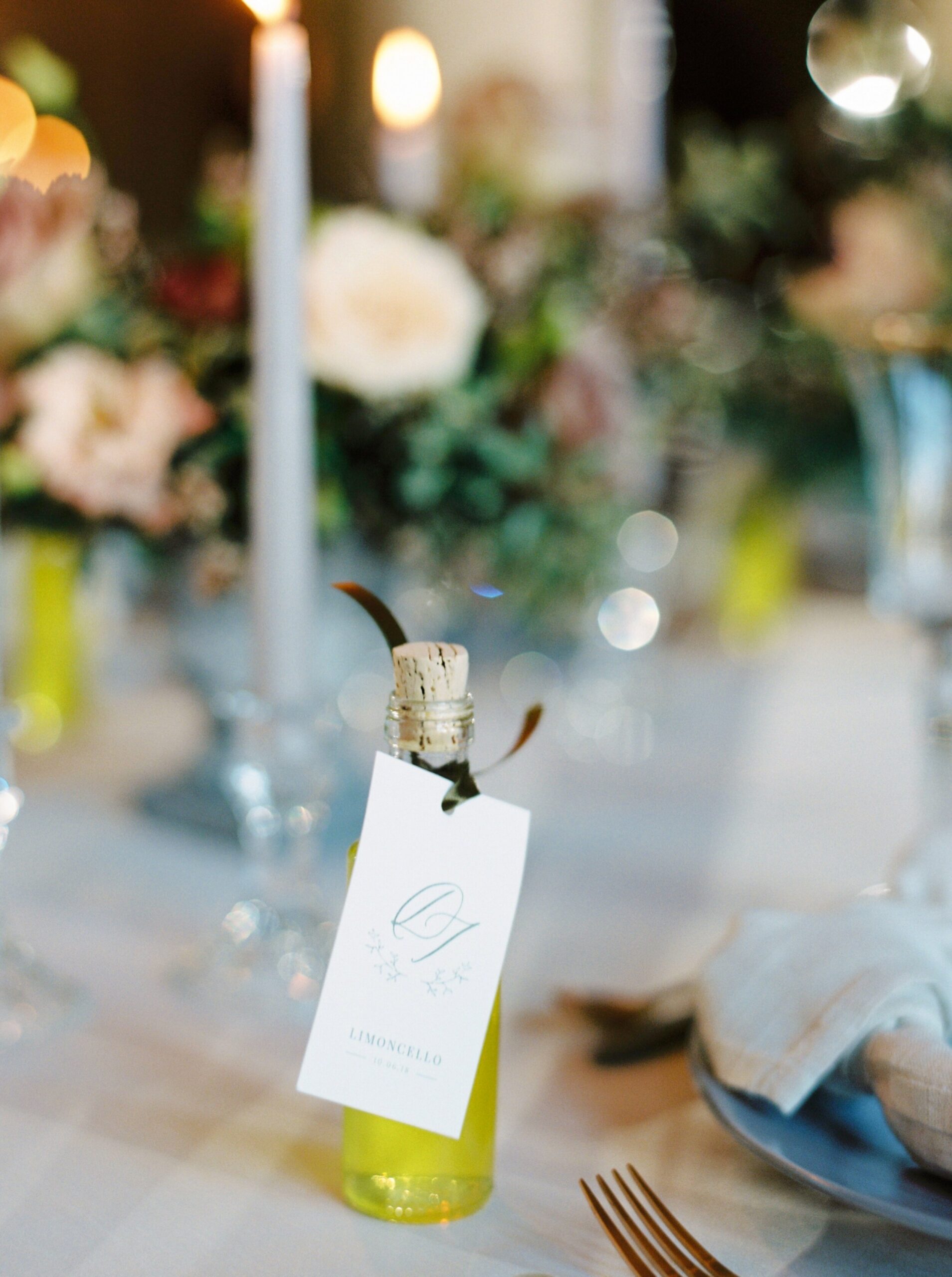  Italian positano themed wedding inspiration custom limoncello wedding favours | Banff Springs Wedding Photographer | Justine Milton fine art film wedding photography 