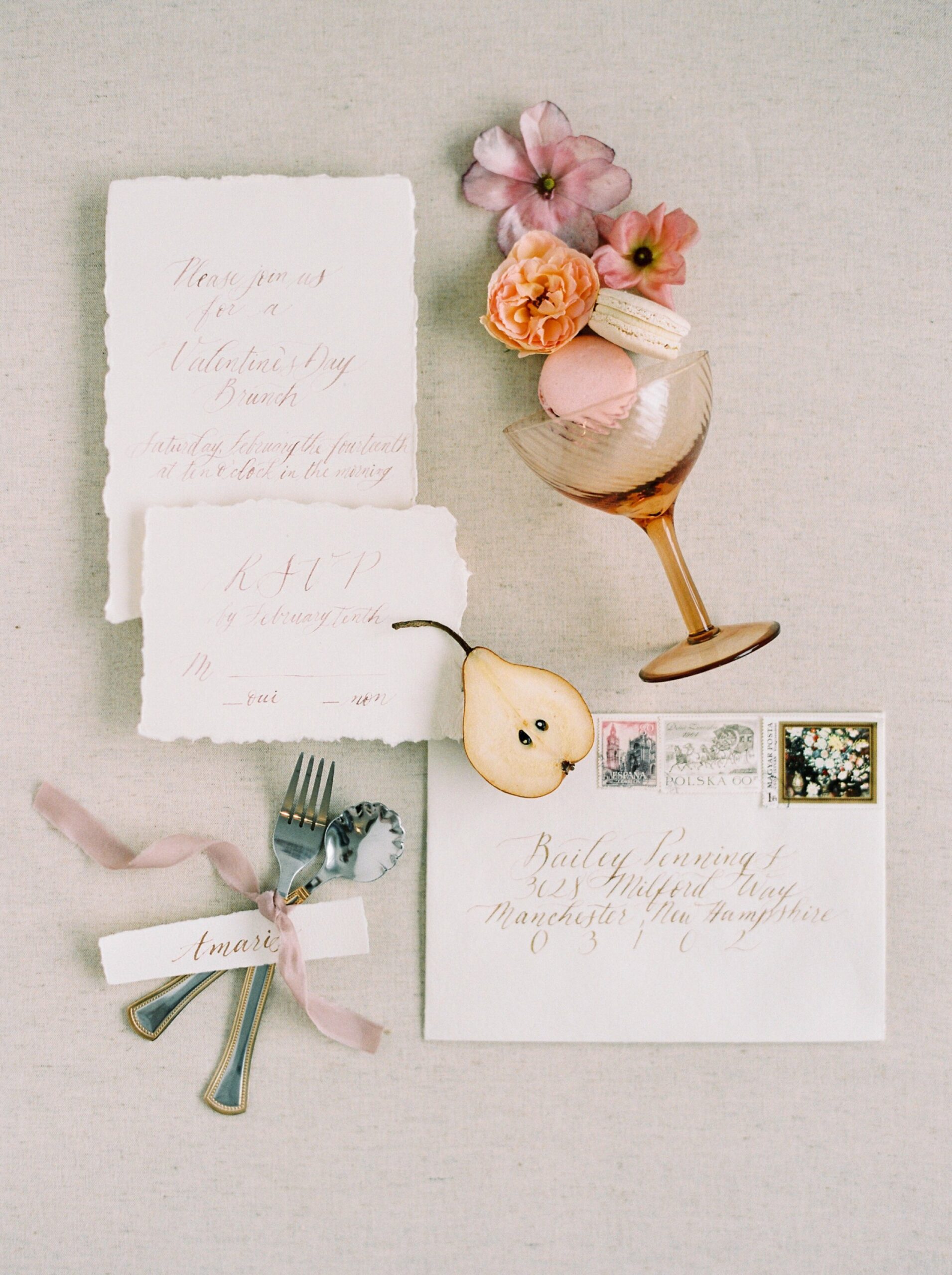  Galentines day brunch | flat lay styling fine art film photographer | food styling 