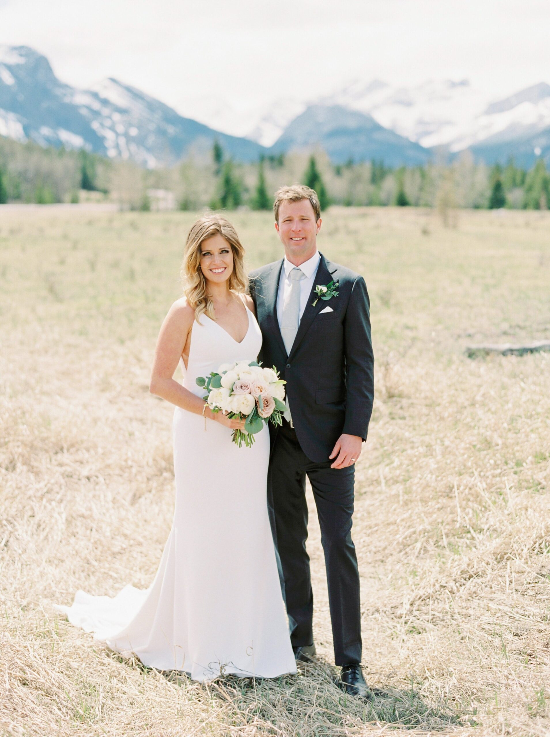  couples pose ideas epic mountain weddings | Kananaskis wedding | fine art film Banff wedding photographer 