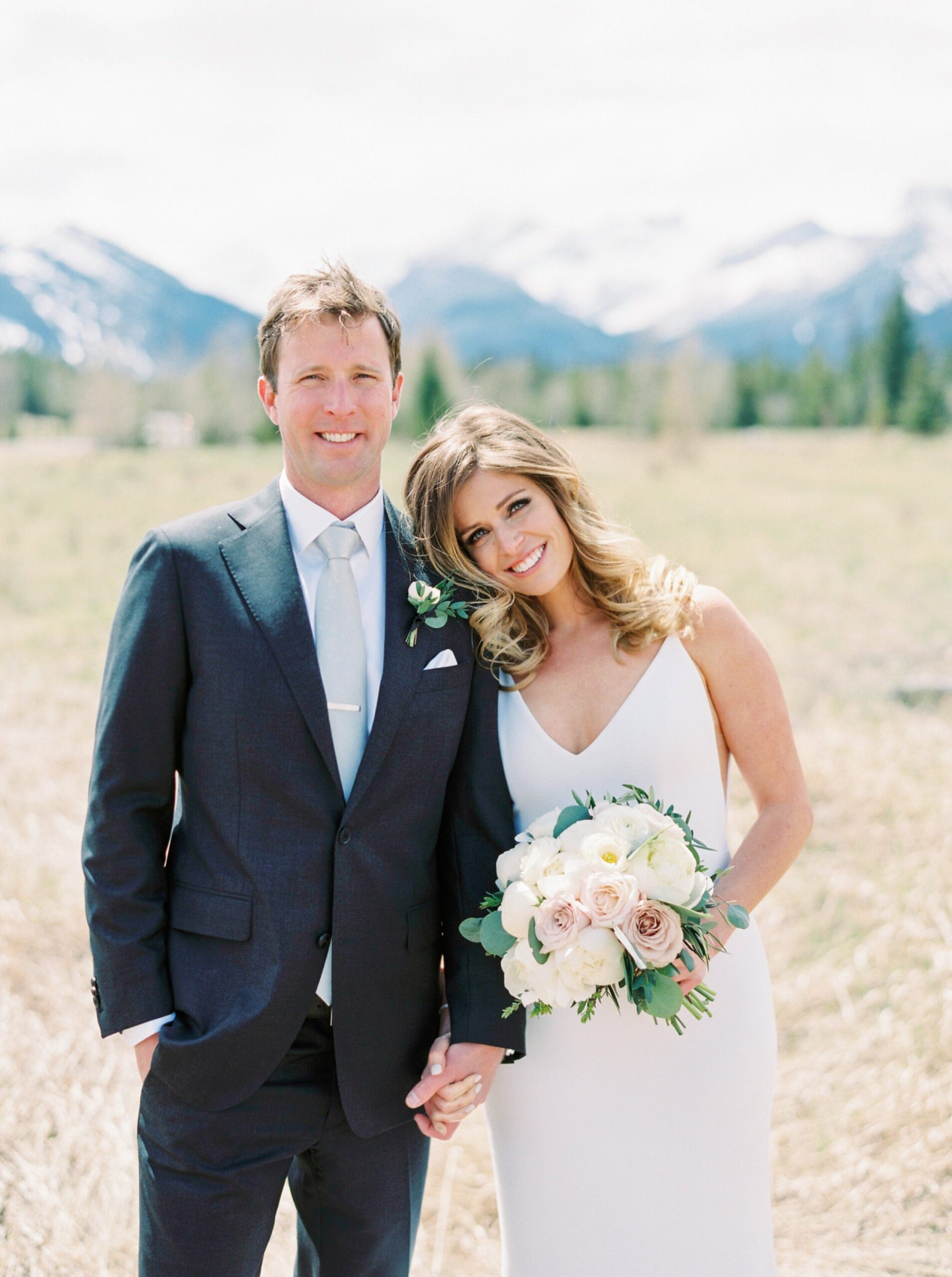  couples pose ideas epic mountain weddings | Kananaskis wedding | fine art film Banff wedding photographer 