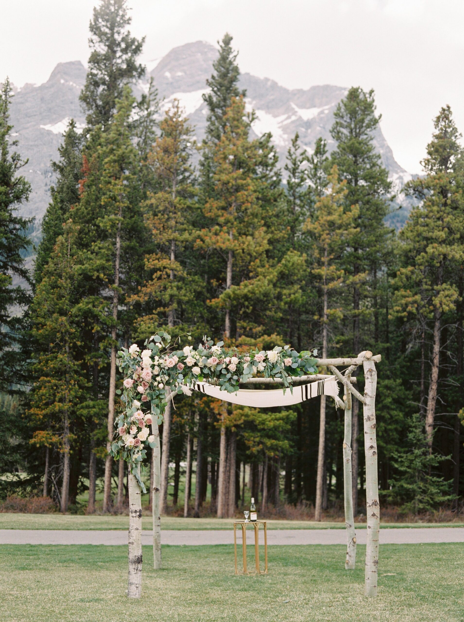  jewish wedding ceremony chuppah | Kananaskis golf course | Kananaskis wedding | fine art film Banff wedding photographer 