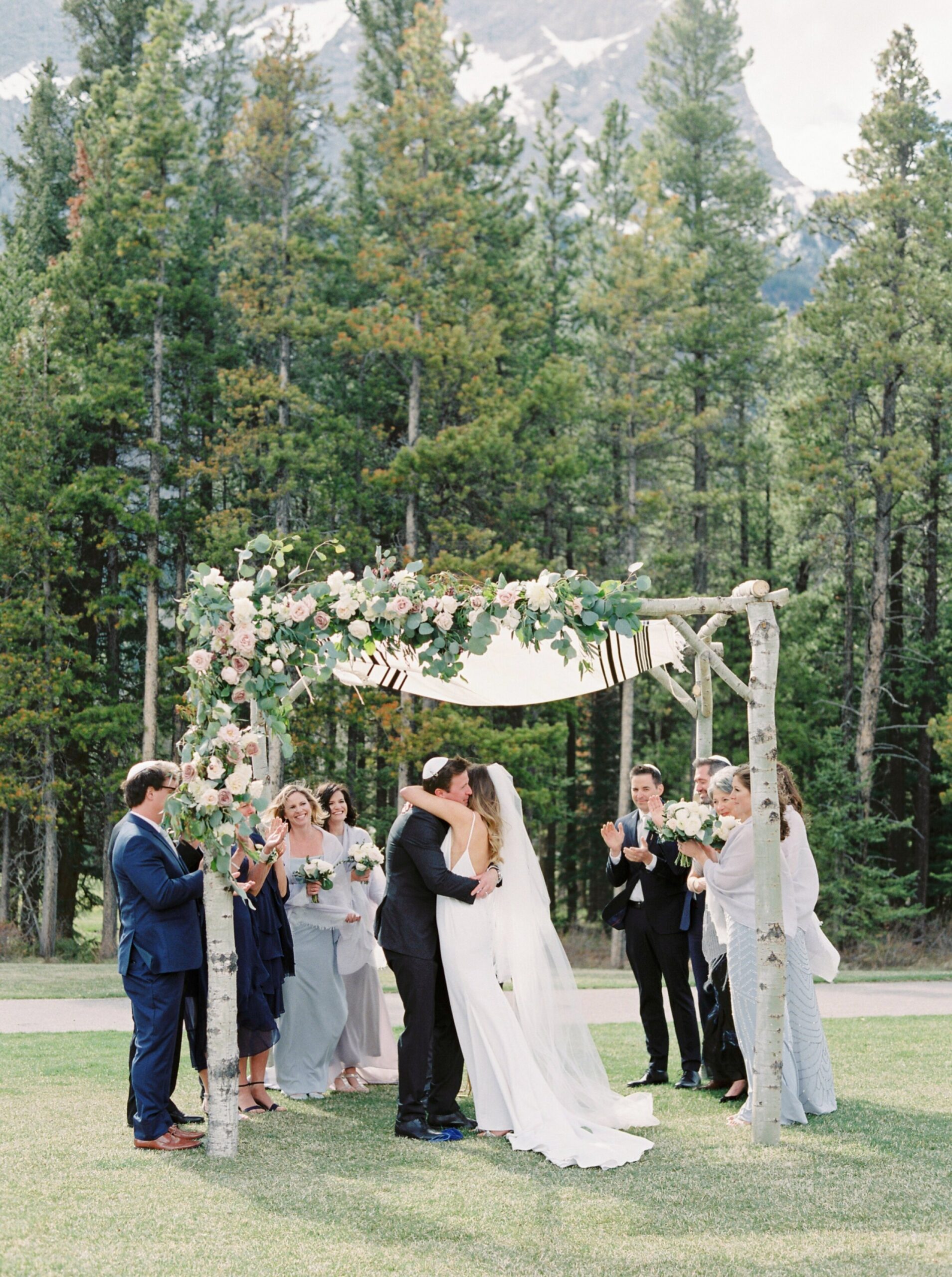  jewish wedding ceremony | Kananaskis golf course | Kananaskis wedding | fine art film Banff wedding photographer 