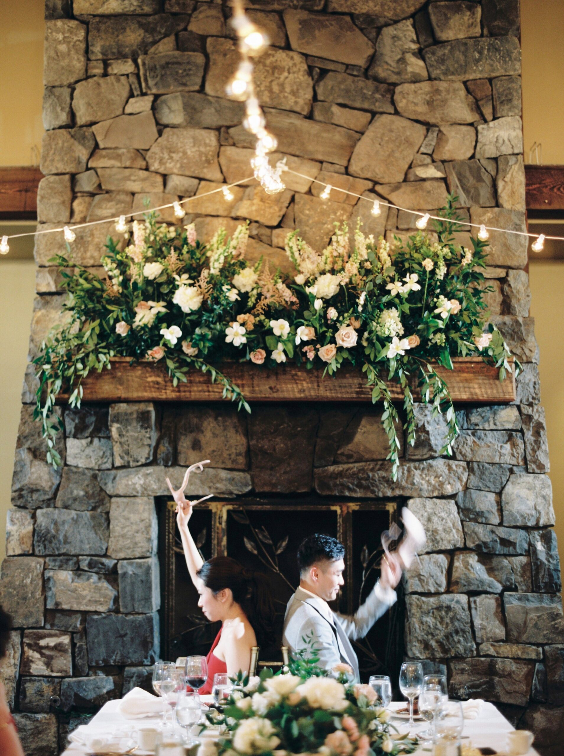  rustic mountain wedding reception | silvertip canmore wedding photographers 