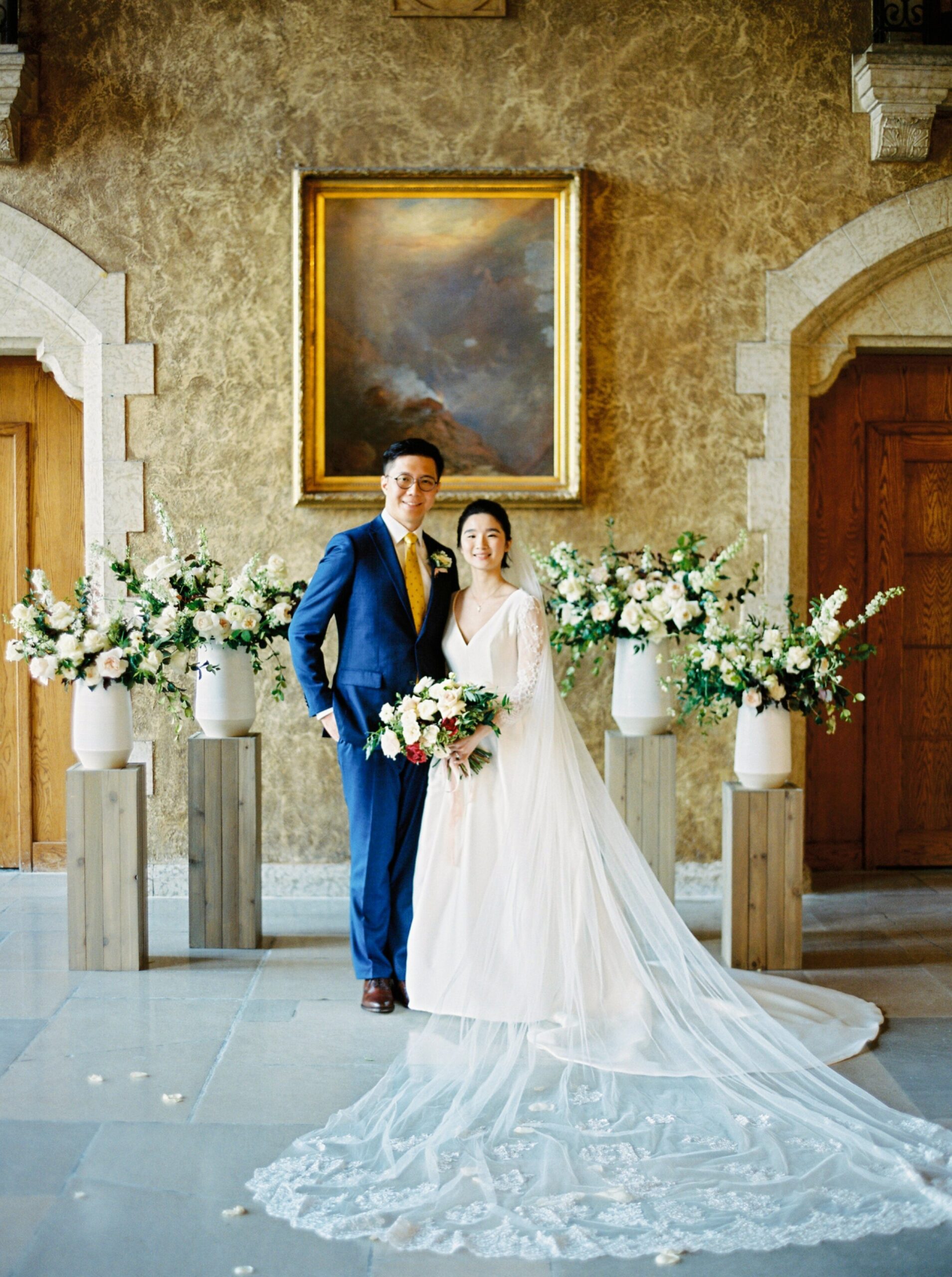  Mt Stephen Hall wedding ceremony | Fairmont Banff Springs hotel wedding photographers | fine art film photography | portra 400 