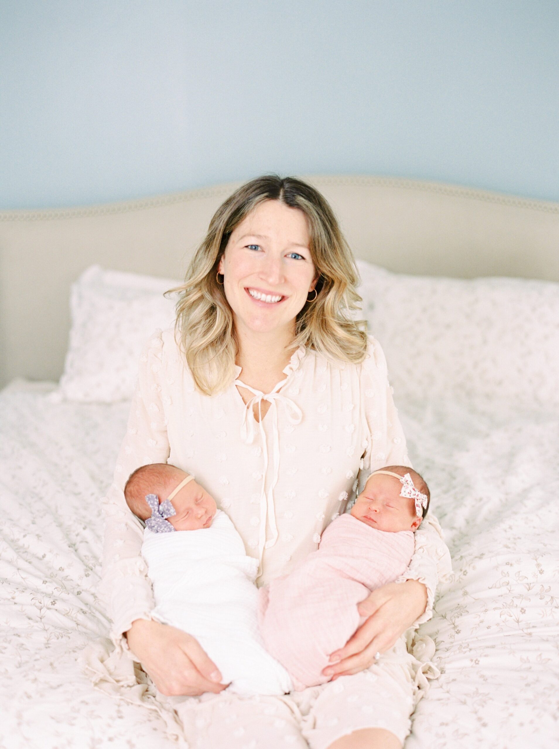  Calgary Newborn Photographer | twin baby girls | family of 5 | film photography 
