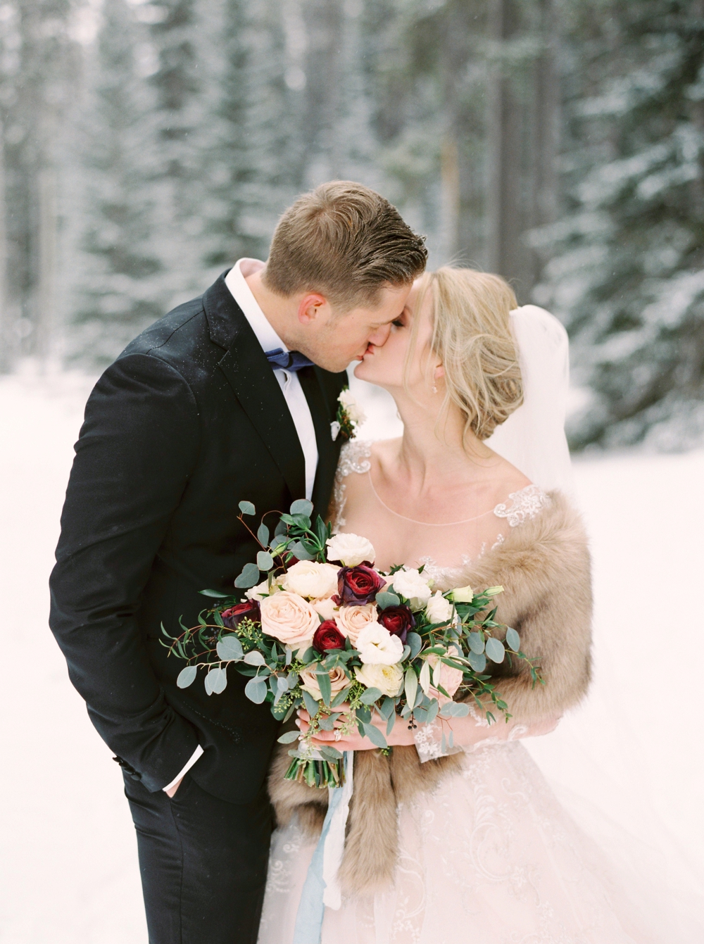 Calgary Wedding Photographers | Banff Wedding Photographer | Fairmont Hotel Banff Springs Hotel | Winter Wonderland Wedding | Mt Stephen Hall Banff Wedding